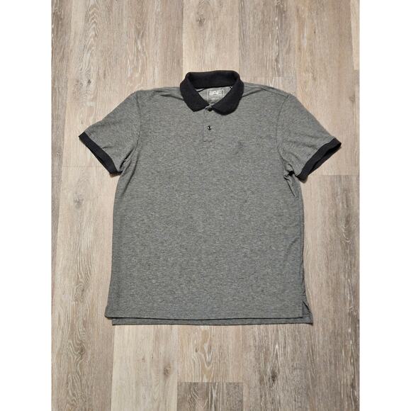 American Eagle Outfitters Other - American Eagle Men’s Polo Shirt – Large – Gray with Black Trim – Great Condition